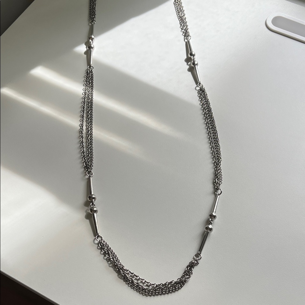 3 for $15 Sterling-Style Multi-Chain Silver Necklace
